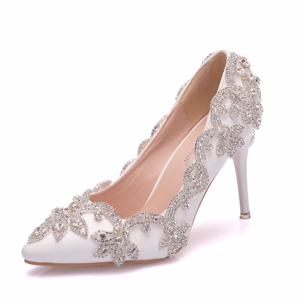 Elegant Rhinestone High Heel Shoes (Multiple Styles)