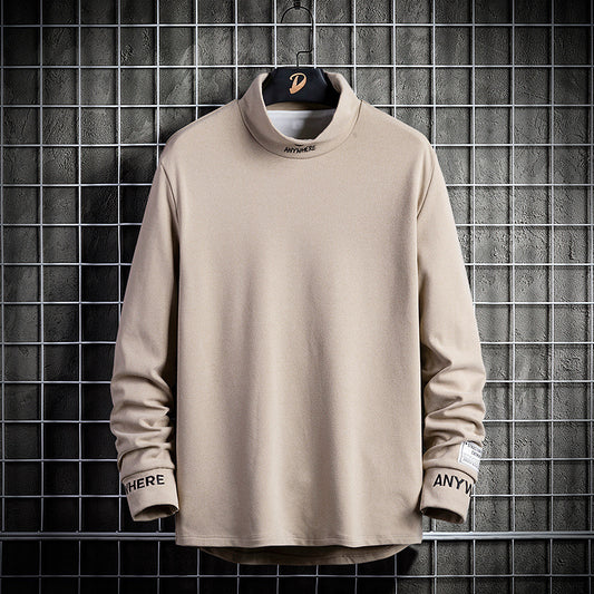 Mens "Anywhere" Designer Mock Neck Long Sleeve Shirt (Multiple Colors)