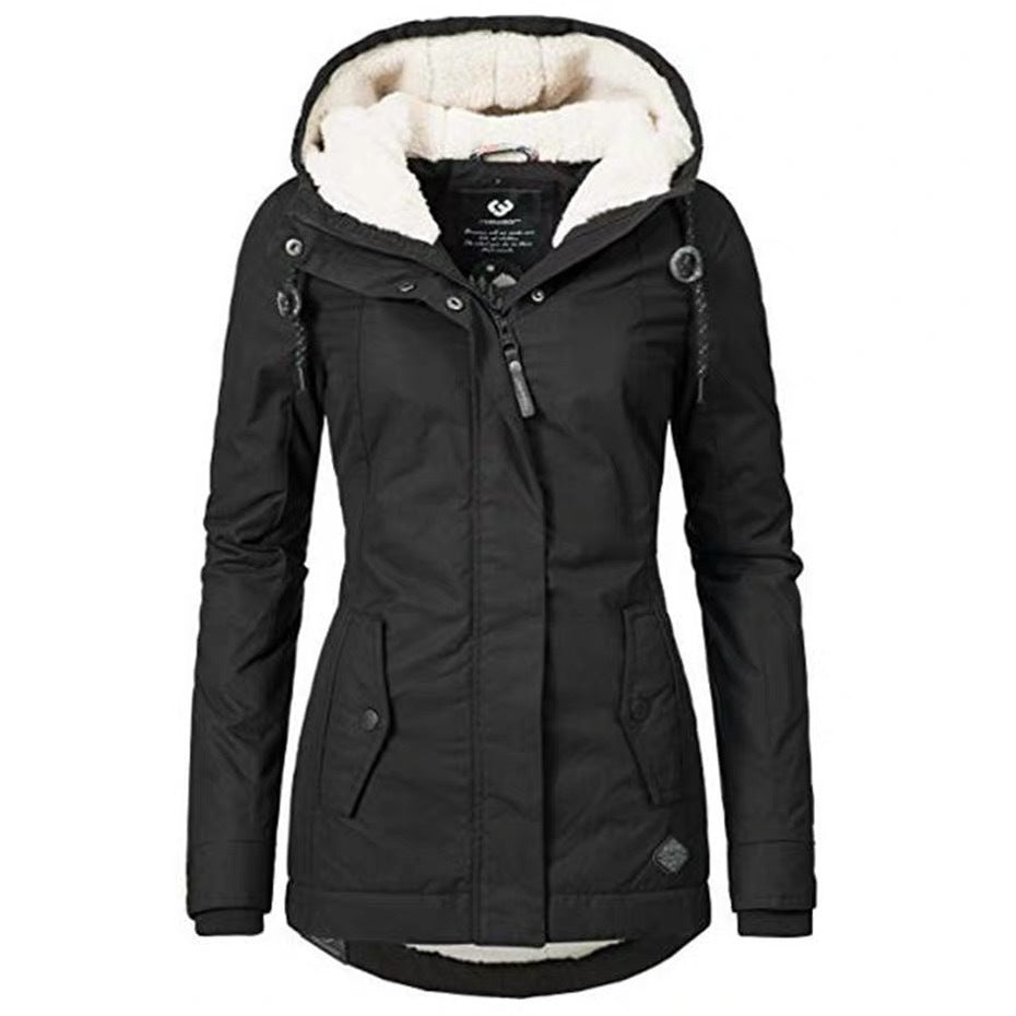 Womens Winter Sherpa Lined Hooded Zip Coat (Multiple Colors)