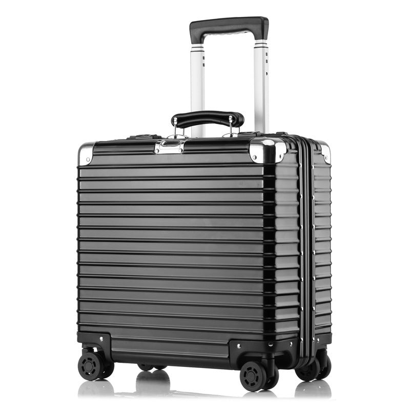 Waterproof Aluminum Frame Password Protected 18 inch Universal Roller Luggage (Multiple Colors)