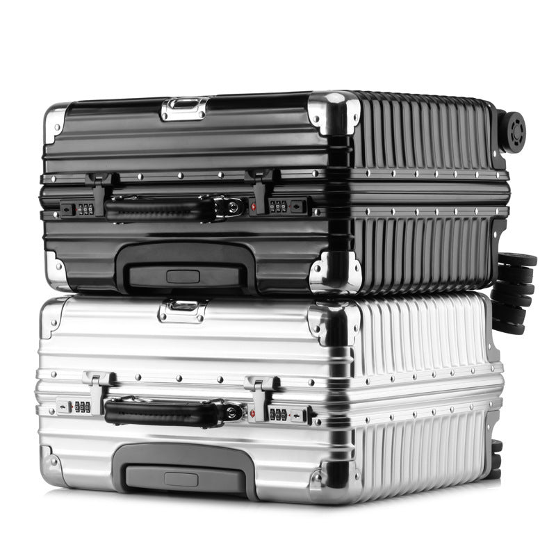 Waterproof Aluminum Frame Password Protected 18 inch Universal Roller Luggage (Multiple Colors)