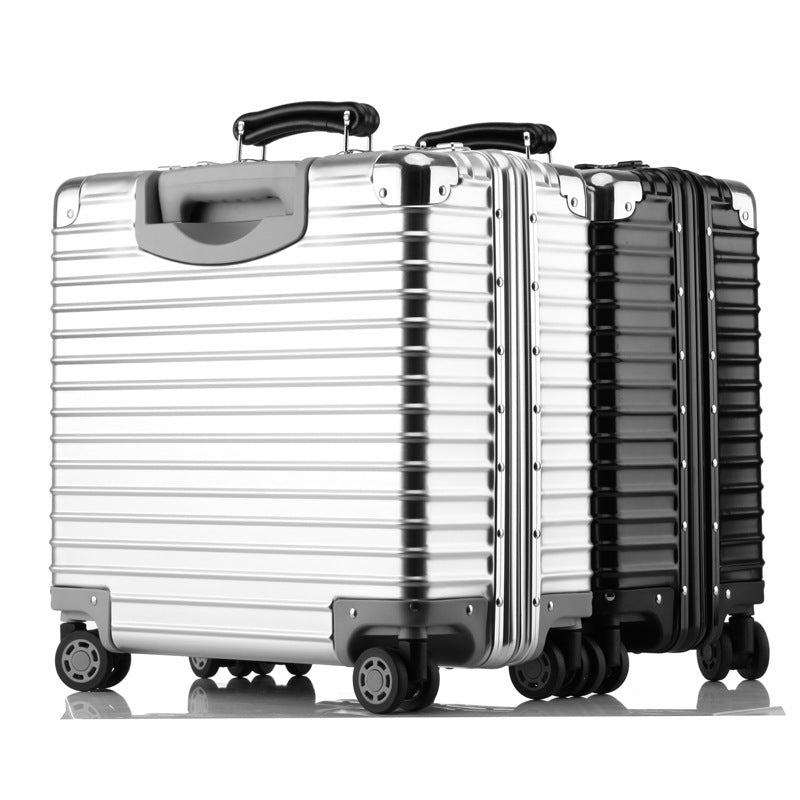 Waterproof Aluminum Frame Password Protected 18 inch Universal Roller Luggage (Multiple Colors)