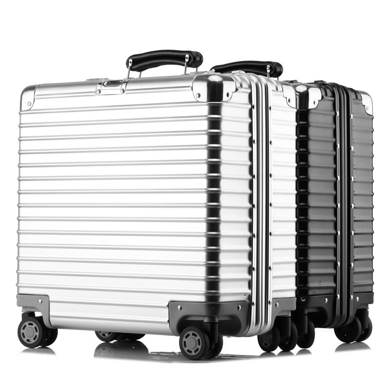 Waterproof Aluminum Frame Password Protected 18 inch Universal Roller Luggage (Multiple Colors)