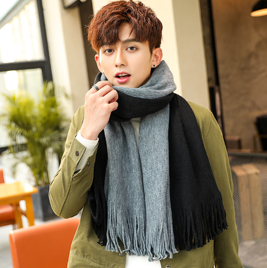 Unisex Wool Contrast Scarves (Multiple Colors)