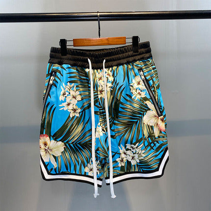 Hawaiian Style Loose Fit Basketball Shorts (Multiple Colors/Patterns)