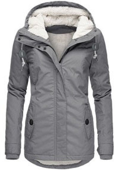 Womens Winter Sherpa Lined Hooded Zip Coat (Multiple Colors)