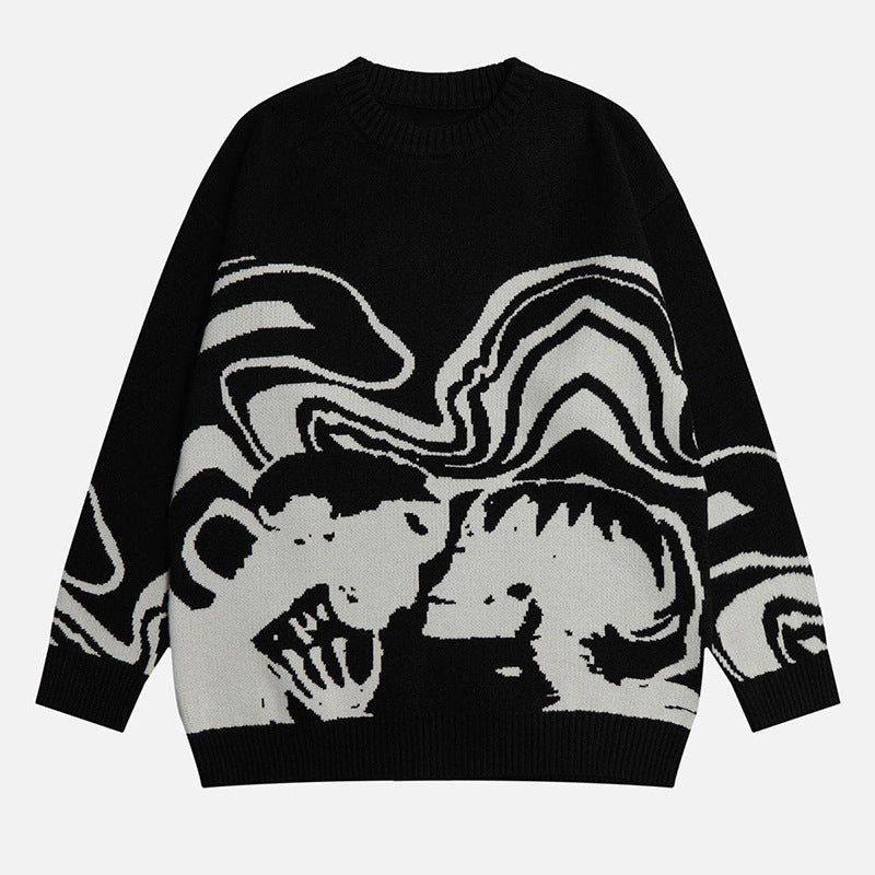 Unisex "Deep in Love" Graphic Knit Sweater (Multiple Colors)