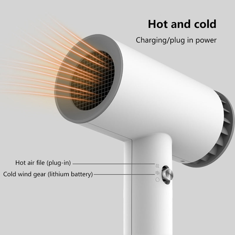 Wireless Rechargeable Travel Hair Dryer (White)