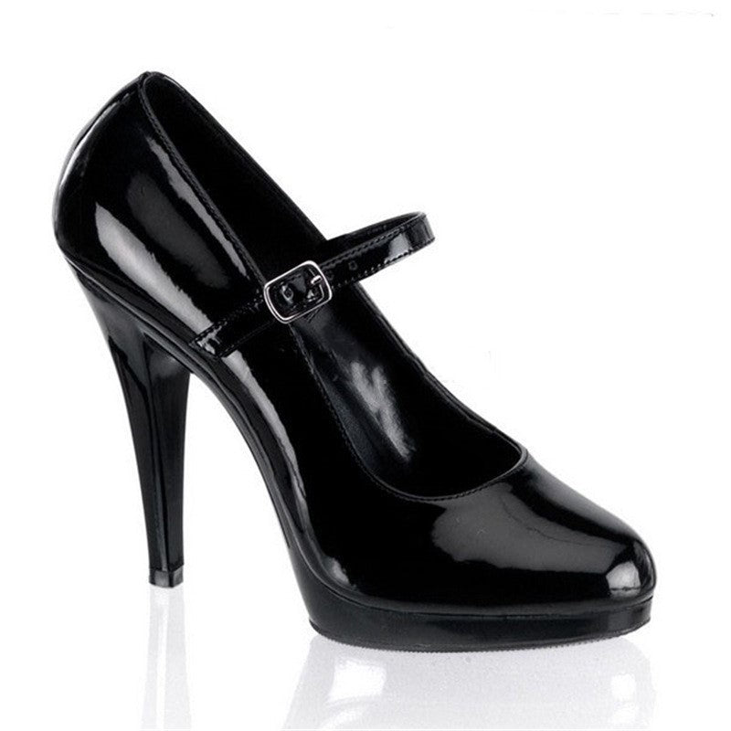 Mary Jane High Heels (Black)