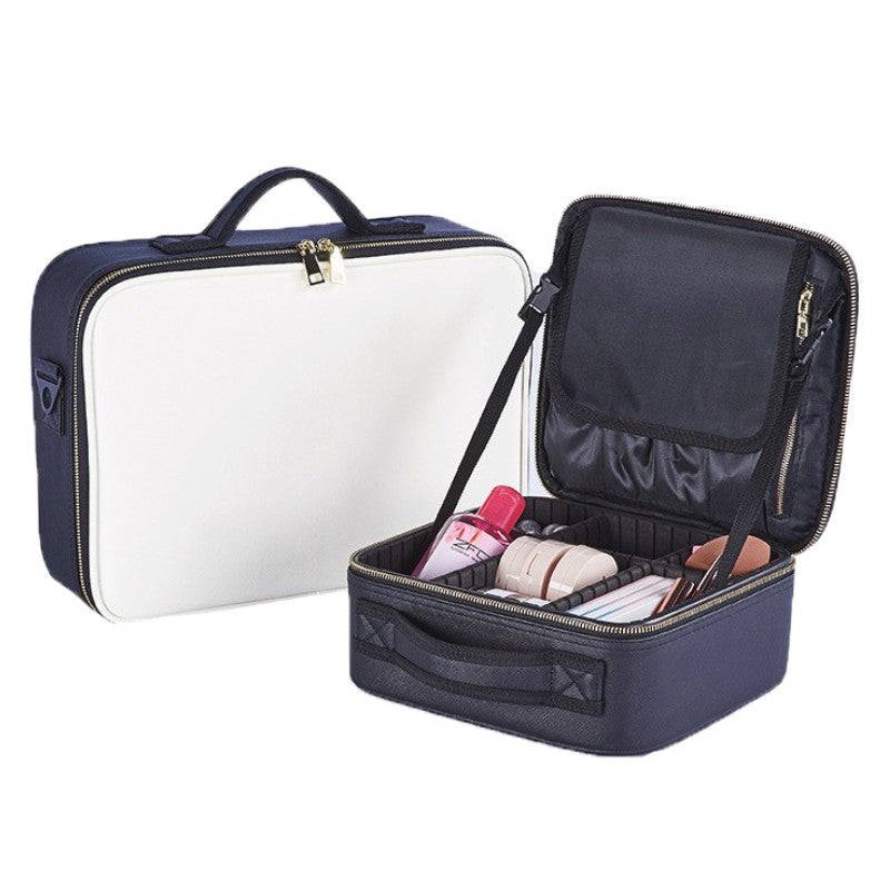 Fashionable Contrast Large Cosmetic Case (Multiple Colors)