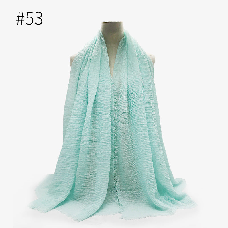 Soft solid Pashmina Wrap Hijab (Multiple Colors)