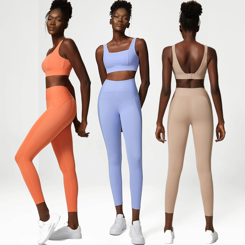 Women's Yoga/Exercise Crop Top and Pant Set (Multiple Colors)