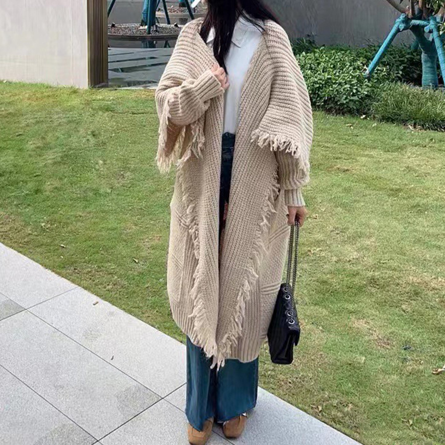 Long Alpaca Wool Sweater Coat (Multiple Colors)