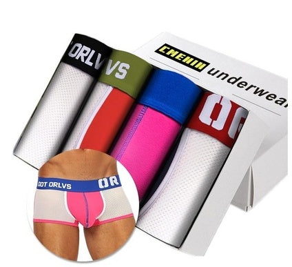 4Pc Boxershorts for Men Boxer Short Underwear Man Panties (Multiple Colors)