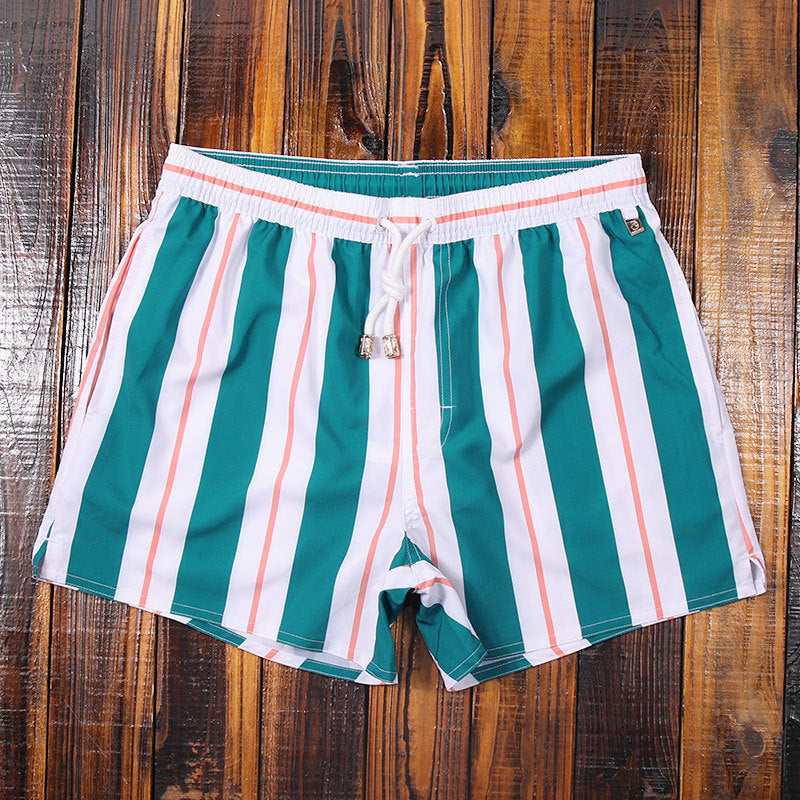 Men's Casual Striped Elastic Drawstring Waist w/Lining Swim Shorts (Multiple Colors/Patterns)