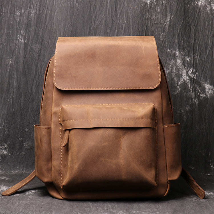 Retro Genuine Leather Backpack (Multiple Colors)