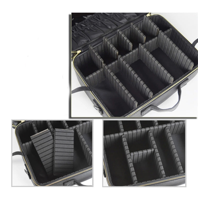 Fashionable Contrast Large Cosmetic Case (Multiple Colors)