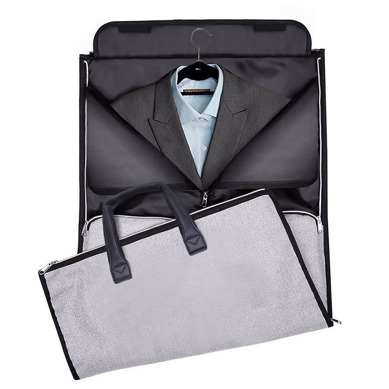 Large-Capacity Travel Duffle w/Cylinder Folding Garment/Suit Bag (Multiple Colors)