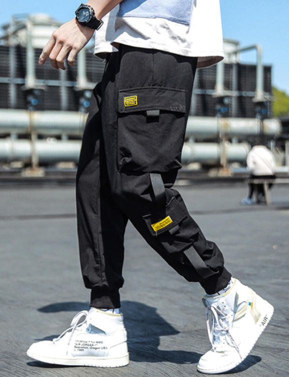 Nine Points Men's Cargo Pants w/Strap & Patch Detailing (Multiple Colors)