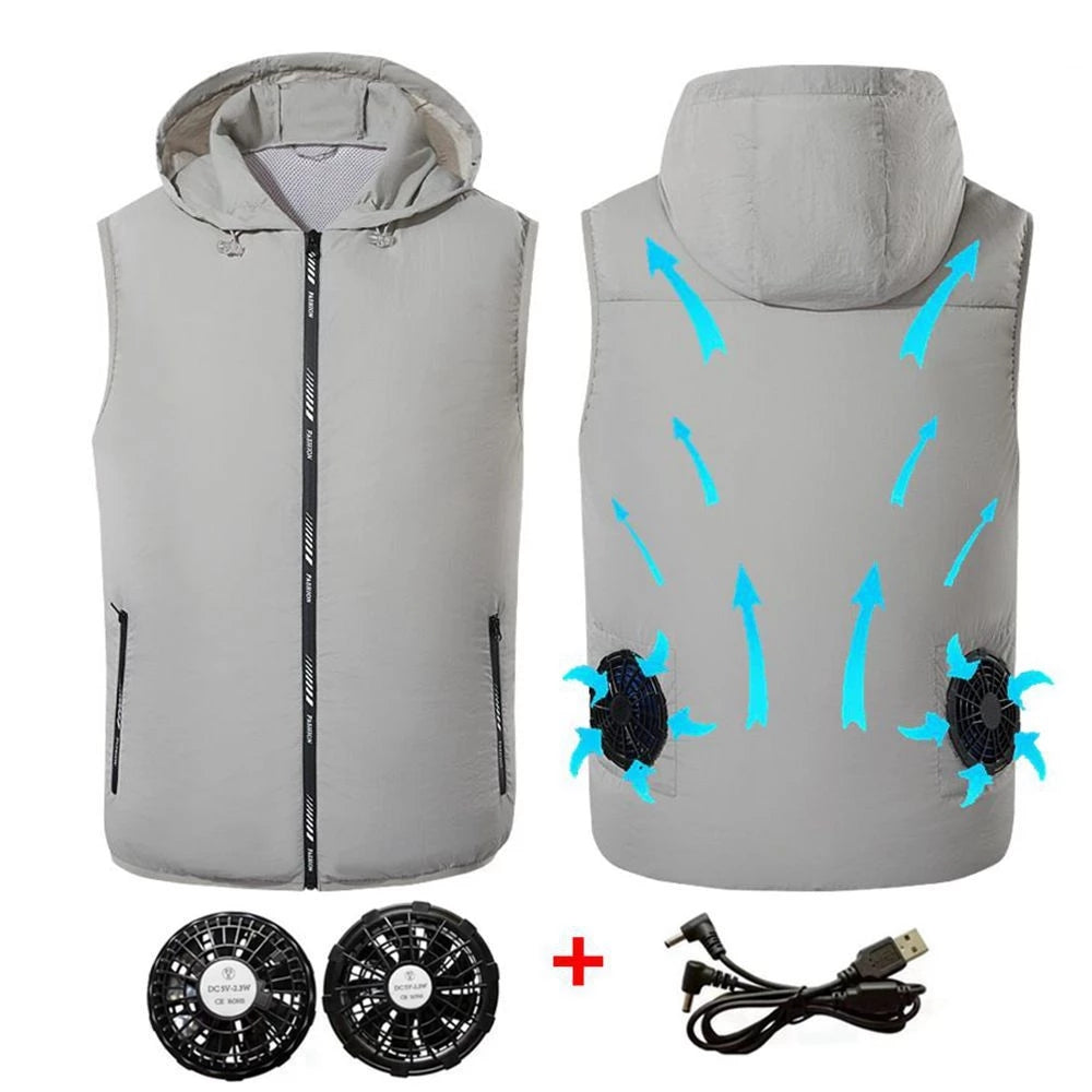 Air-conditioning Fan Clothing Cooling Men's Sun Protection Vest