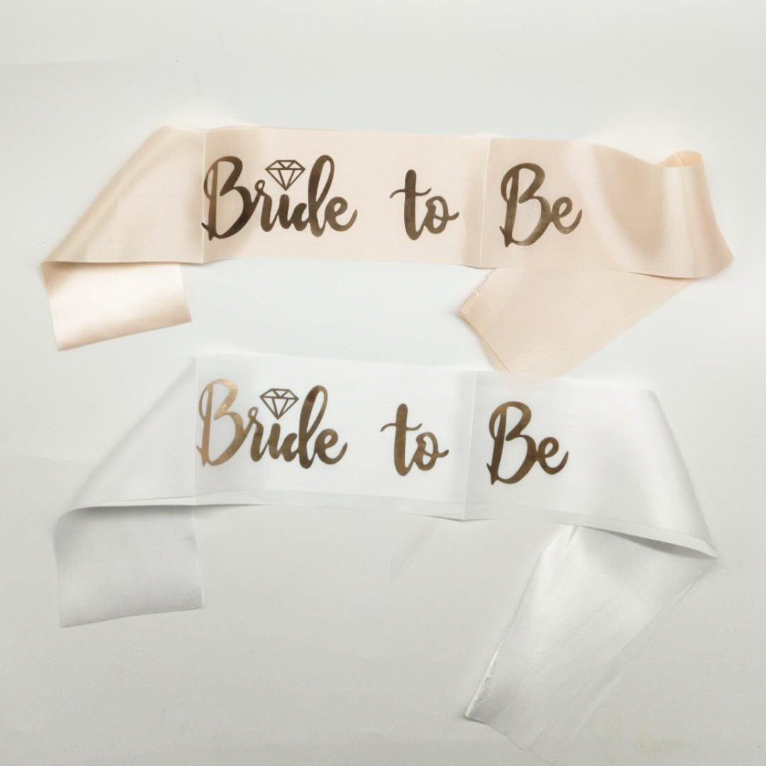 Rose Gold "Bride to Be" Sash For Bachelorette Party (Multiple Colors)