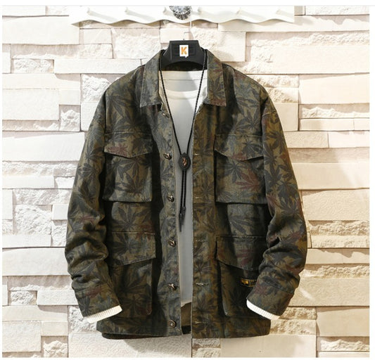 Mens Camouflage Denim Jacket