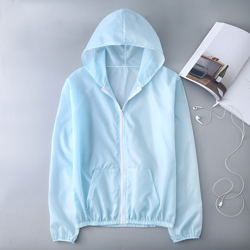 Pastel Thin Sun Protection Hooded Jacket (Multiple Colors)