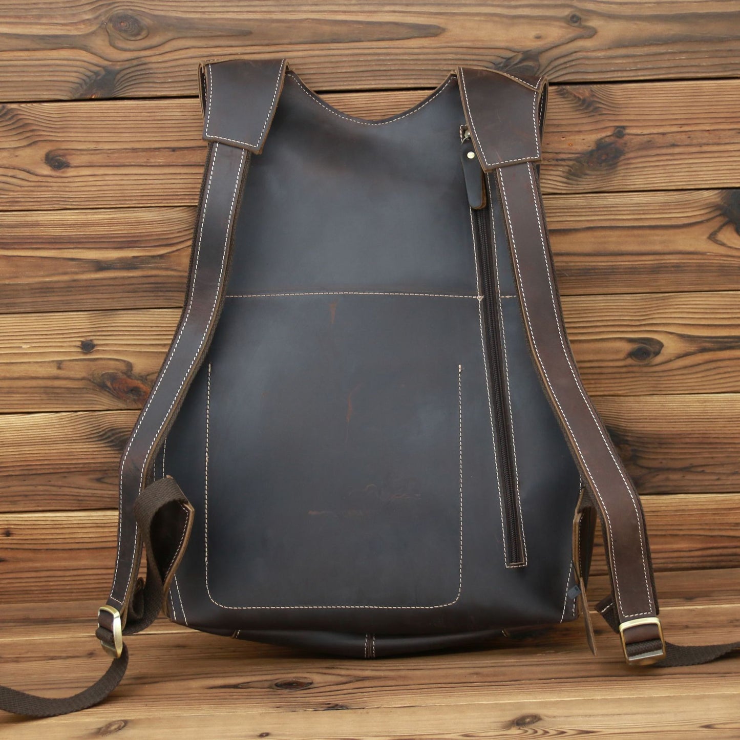 Retro Distressed Sleek Genuine Leather Backpack (Multiple Colors)