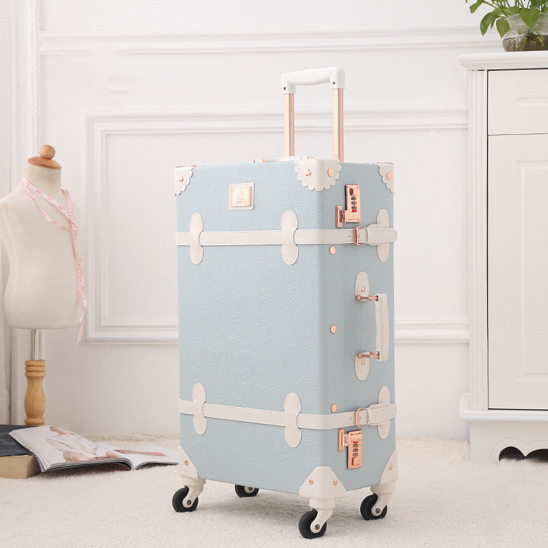 Retro Locking Roller Trunk Suitcase (Multiple Colors/Sizes)