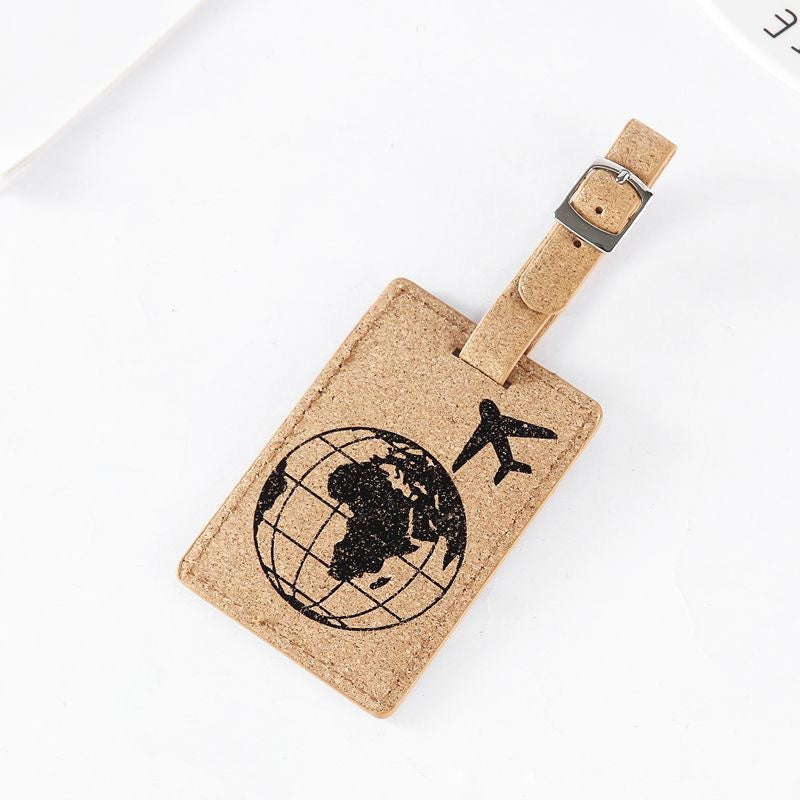 Earth Airplane Pattern Suitcase Cork Luggage Tag (Multiple Styles)