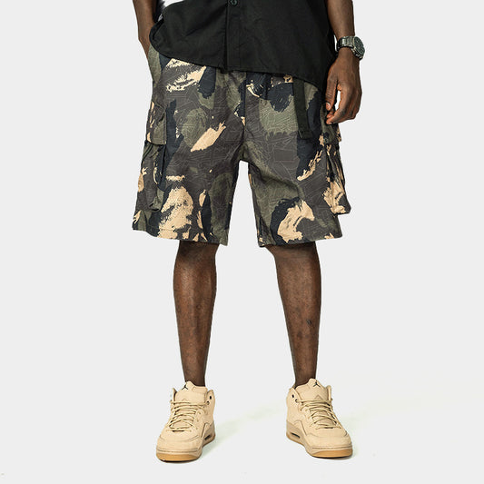 Mens Abstract Camouflage Cargo Shorts (Multiple Colors)