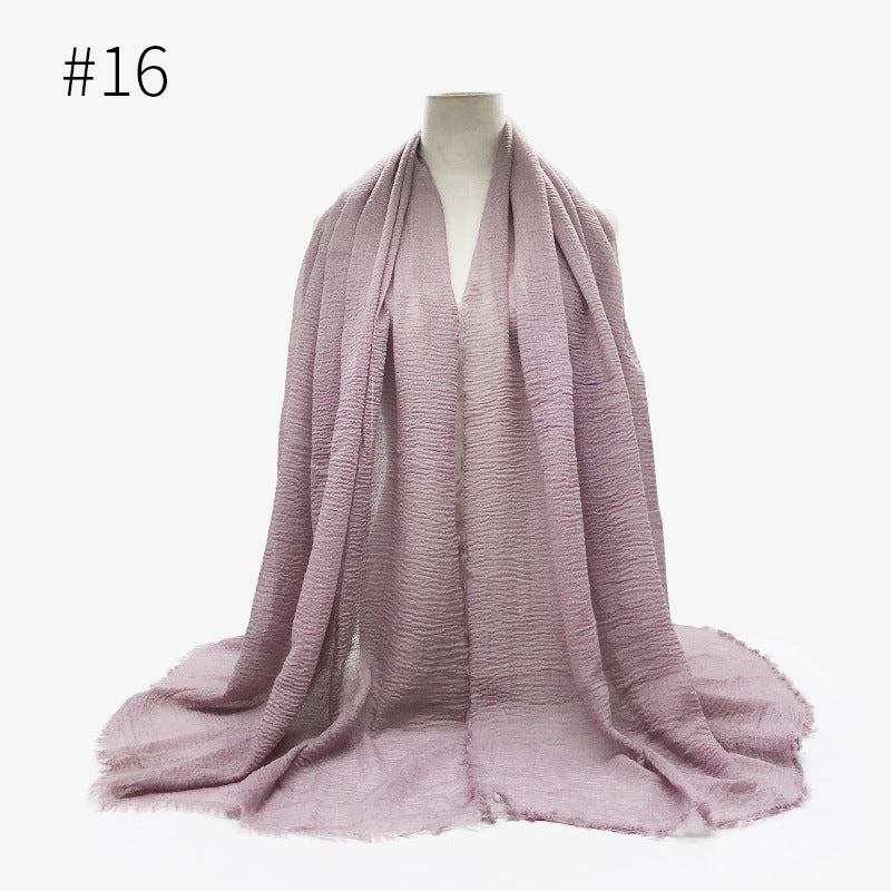 Soft solid Pashmina Wrap Hijab (Multiple Colors)