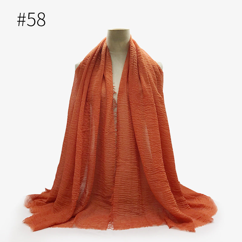 Soft solid Pashmina Wrap Hijab (Multiple Colors)