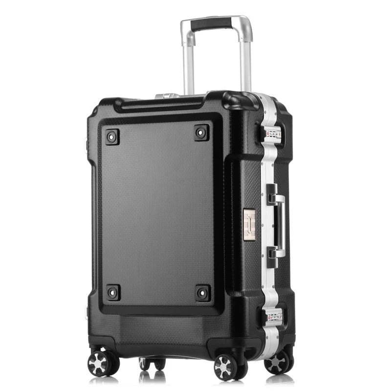 High capacity Aluminum Frame Rolling Luggage (Multiple Colors)