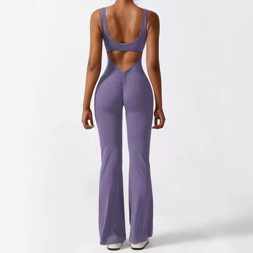 YEOREO Butt Enhancing Womens Sleeveless Flare Jumpsuits (Multiple Colors)