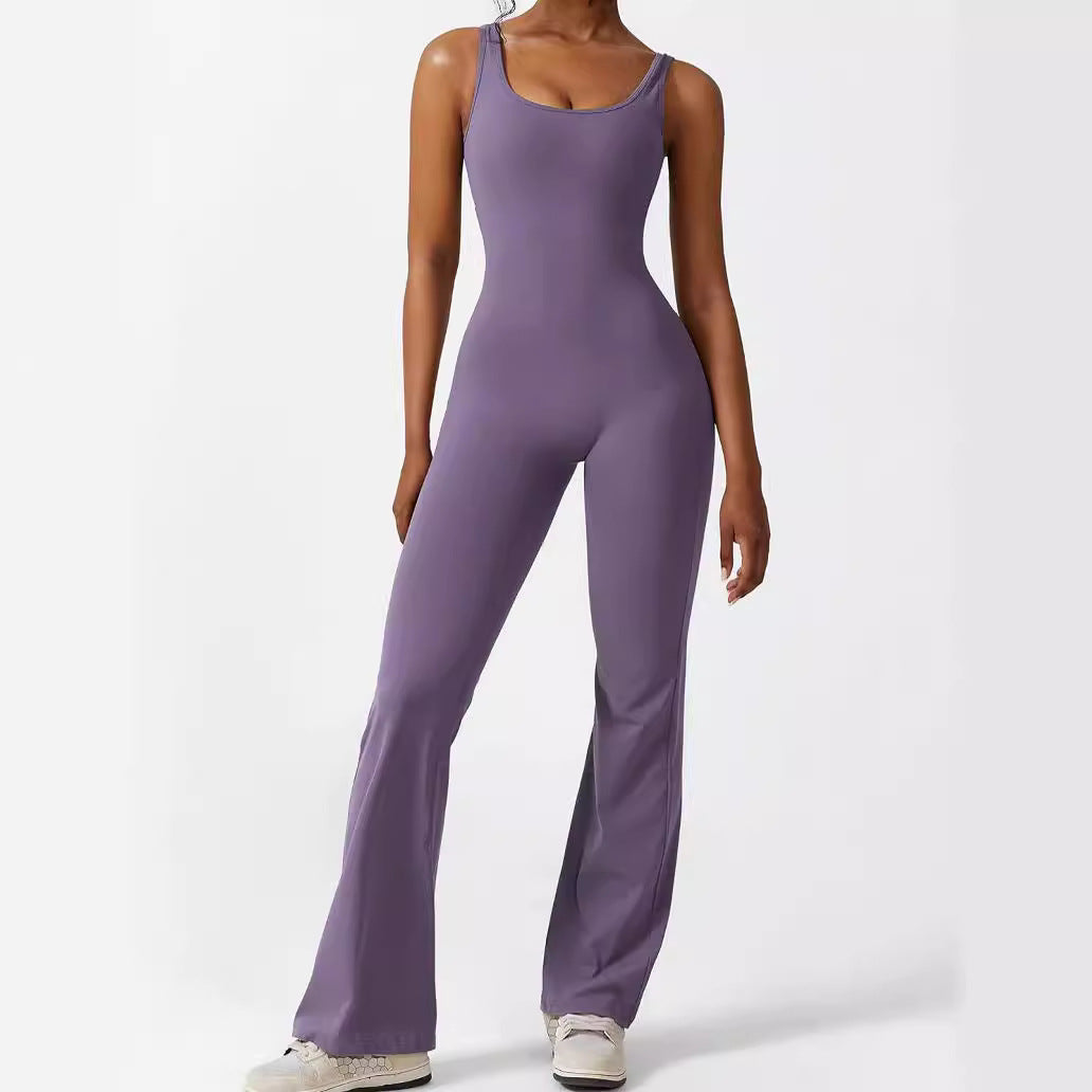 YEOREO Butt Enhancing Womens Sleeveless Flare Jumpsuits (Multiple Colors)