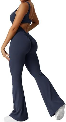 YEOREO Butt Enhancing Womens Sleeveless Flare Jumpsuits (Multiple Colors)