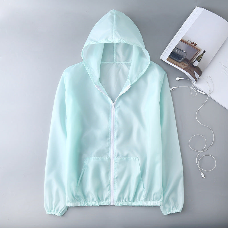 Pastel Thin Sun Protection Hooded Jacket (Multiple Colors)