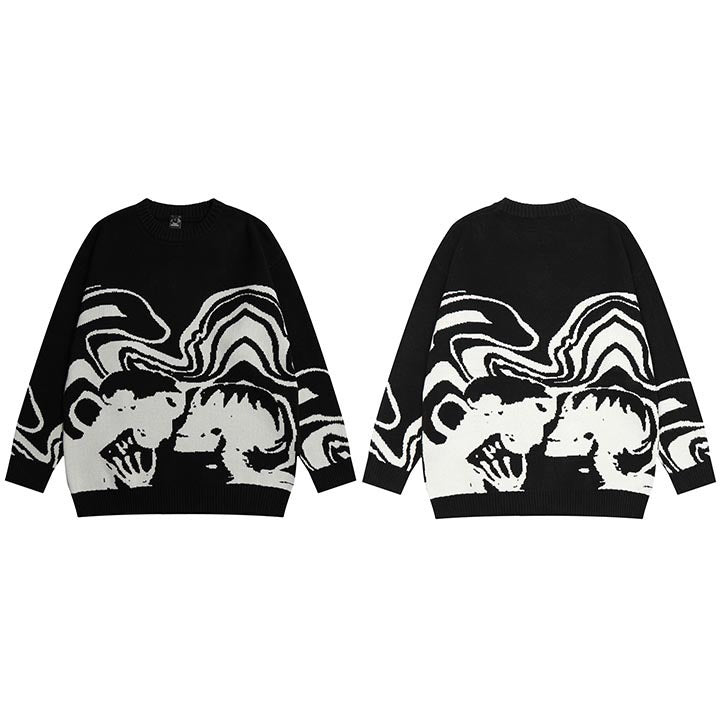 Unisex "Deep in Love" Graphic Knit Sweater (Multiple Colors)