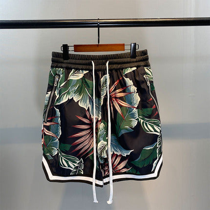 Hawaiian Style Loose Fit Basketball Shorts (Multiple Colors/Patterns)