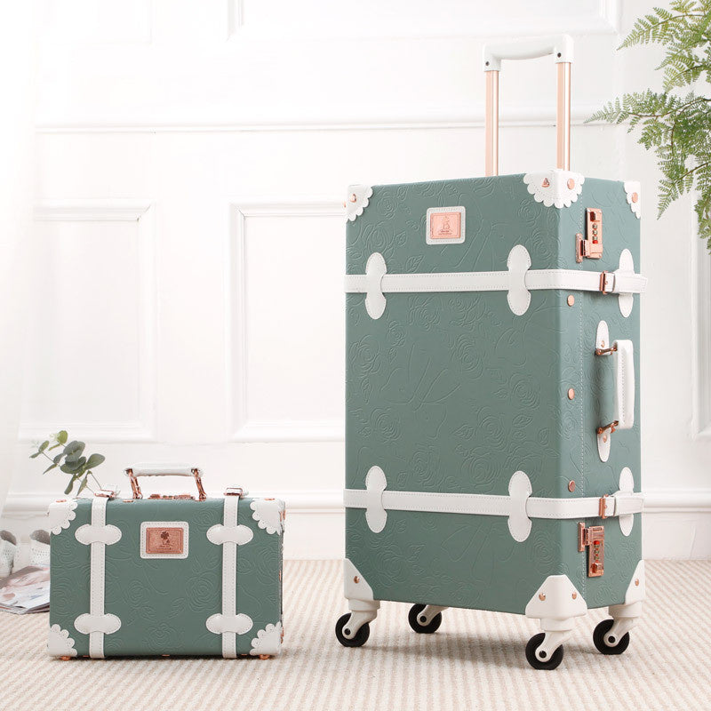 Retro Locking Roller Trunk Suitcase (Multiple Colors/Sizes)