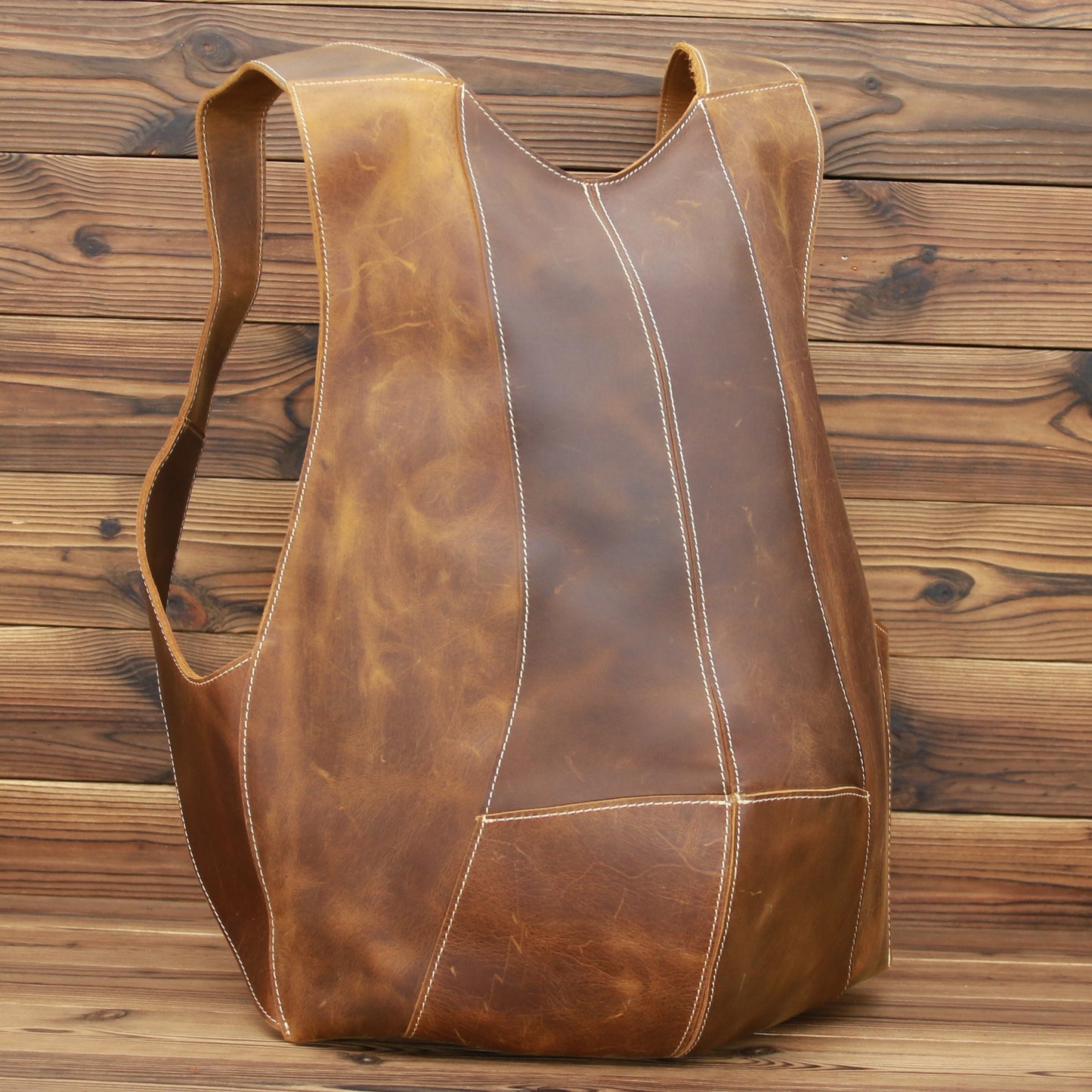 Retro Distressed Sleek Genuine Leather Backpack (Multiple Colors)