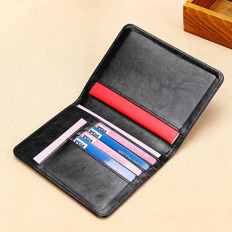 Genuine Leather Travel Passport Case Multi-functional Passport Cover (Multiple Colors)