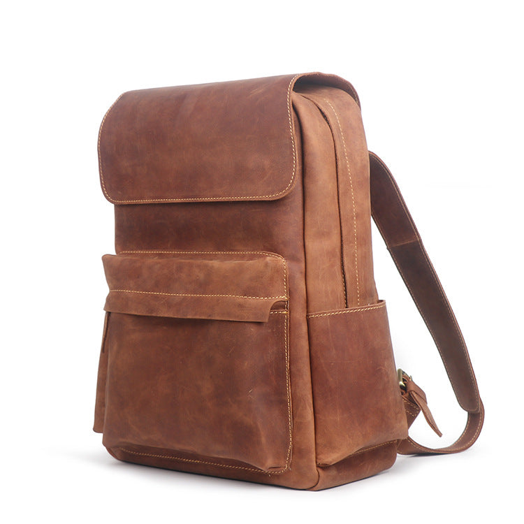 Retro Genuine Leather Backpack (Multiple Colors)