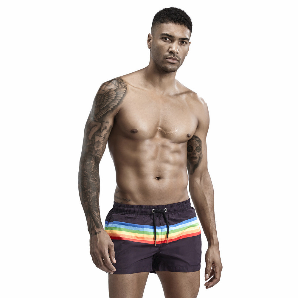 Men's Rainbow Bar Board Shorts (Multiple Colors)