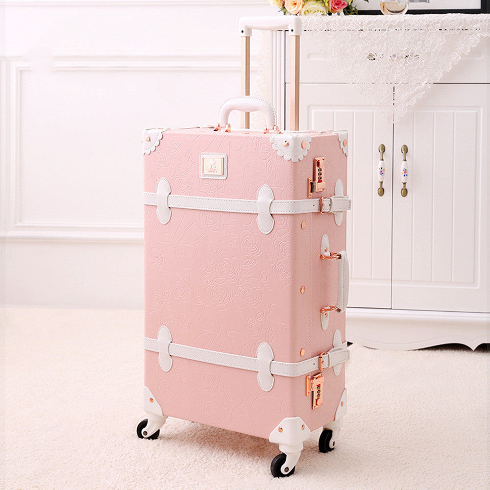 Retro Locking Roller Trunk Suitcase (Multiple Colors/Sizes)