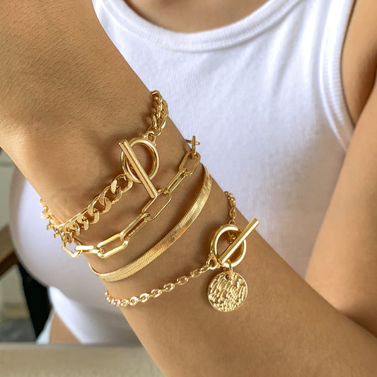 Stylish and Fancy Bracelet Set (Gold or Silver)