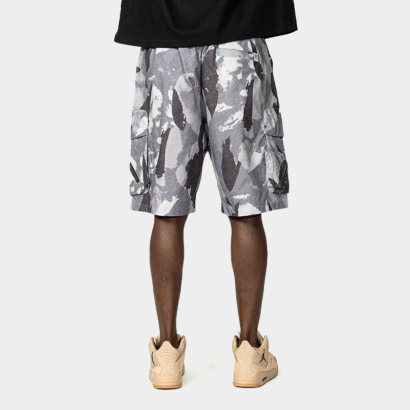 Mens Abstract Camouflage Cargo Shorts (Multiple Colors)