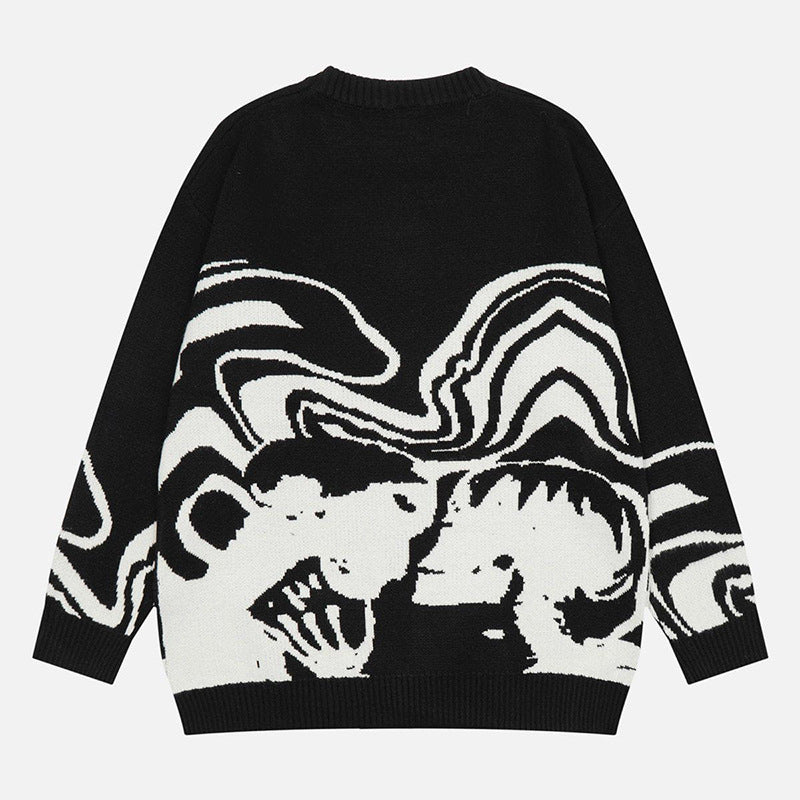 Unisex "Deep in Love" Graphic Knit Sweater (Multiple Colors)