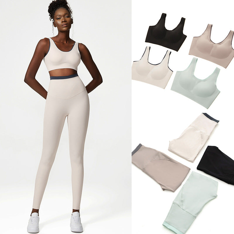 Women's Seamless Yoga/Exercise Crop Top and Pant Set (Multiple Colors)